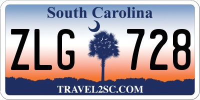 SC license plate ZLG728