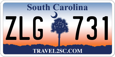 SC license plate ZLG731