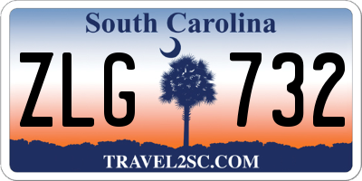 SC license plate ZLG732