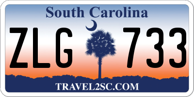 SC license plate ZLG733