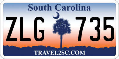 SC license plate ZLG735