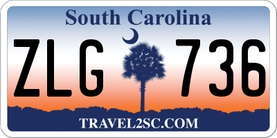 SC license plate ZLG736
