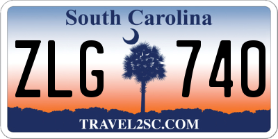 SC license plate ZLG740