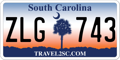 SC license plate ZLG743