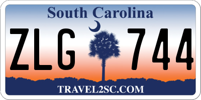 SC license plate ZLG744