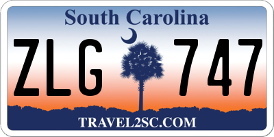 SC license plate ZLG747
