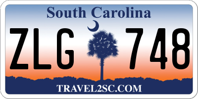 SC license plate ZLG748