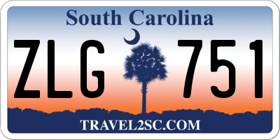 SC license plate ZLG751