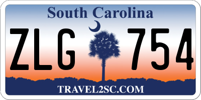 SC license plate ZLG754