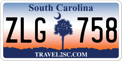 SC license plate ZLG758
