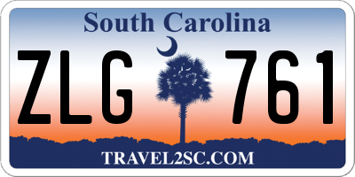 SC license plate ZLG761