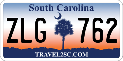 SC license plate ZLG762
