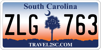 SC license plate ZLG763