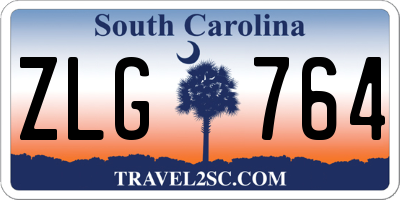 SC license plate ZLG764