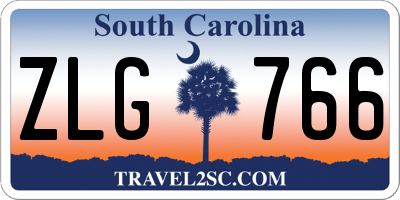 SC license plate ZLG766