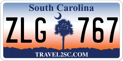 SC license plate ZLG767