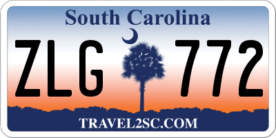 SC license plate ZLG772