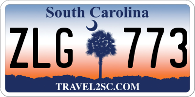 SC license plate ZLG773