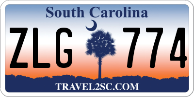 SC license plate ZLG774