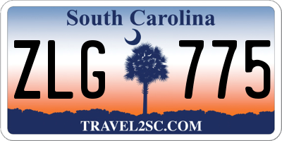SC license plate ZLG775