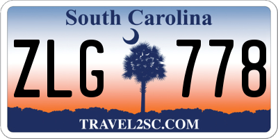 SC license plate ZLG778