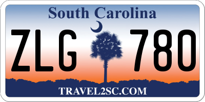SC license plate ZLG780