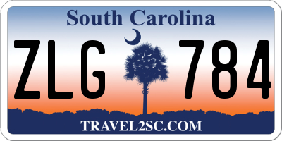 SC license plate ZLG784