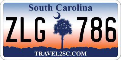 SC license plate ZLG786