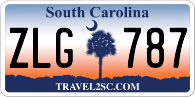 SC license plate ZLG787