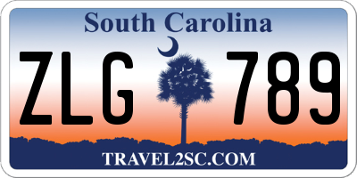SC license plate ZLG789
