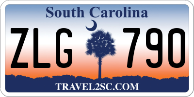 SC license plate ZLG790