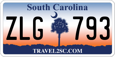 SC license plate ZLG793
