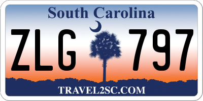 SC license plate ZLG797