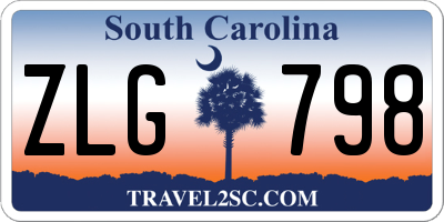 SC license plate ZLG798