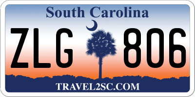 SC license plate ZLG806
