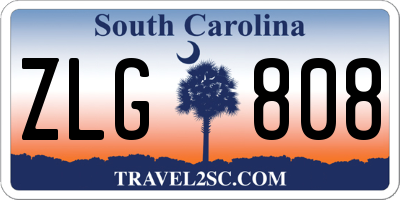 SC license plate ZLG808