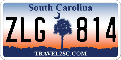 SC license plate ZLG814
