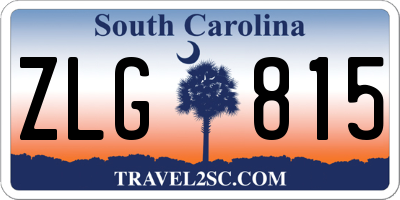 SC license plate ZLG815