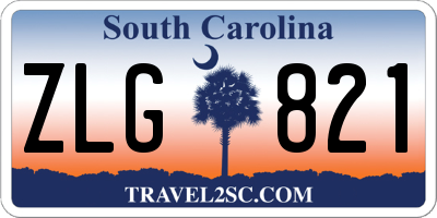 SC license plate ZLG821
