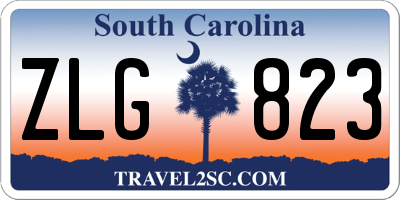 SC license plate ZLG823