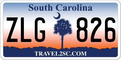 SC license plate ZLG826