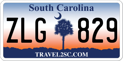 SC license plate ZLG829