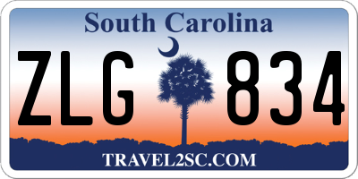 SC license plate ZLG834