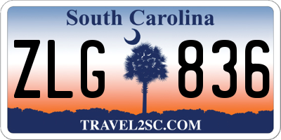 SC license plate ZLG836