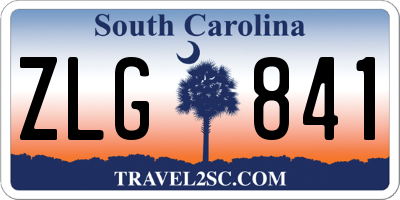 SC license plate ZLG841