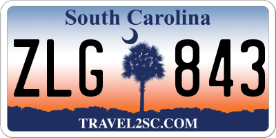 SC license plate ZLG843