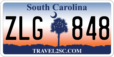 SC license plate ZLG848