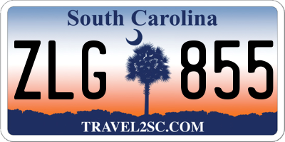 SC license plate ZLG855