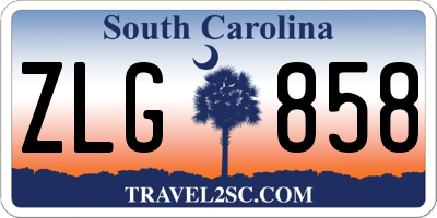 SC license plate ZLG858