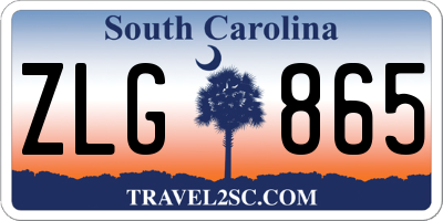 SC license plate ZLG865